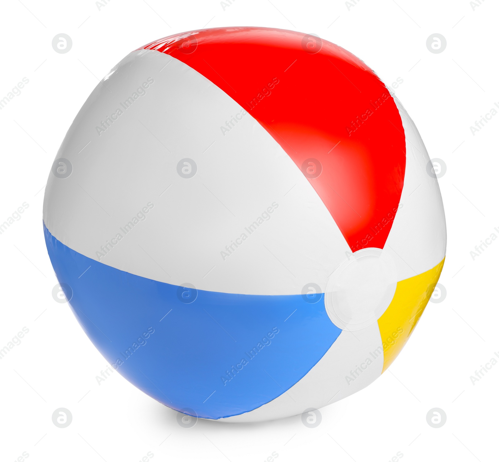 Photo of New bright inflatable ball isolated on white