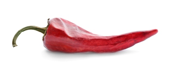 Dry chili pepper on white background