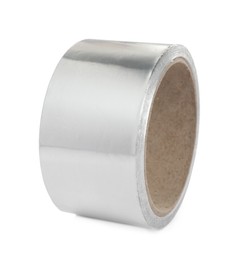 Photo of Roll of aluminum adhesive tape on white background