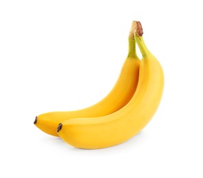 Image of Two delicious ripe banana isolated on white