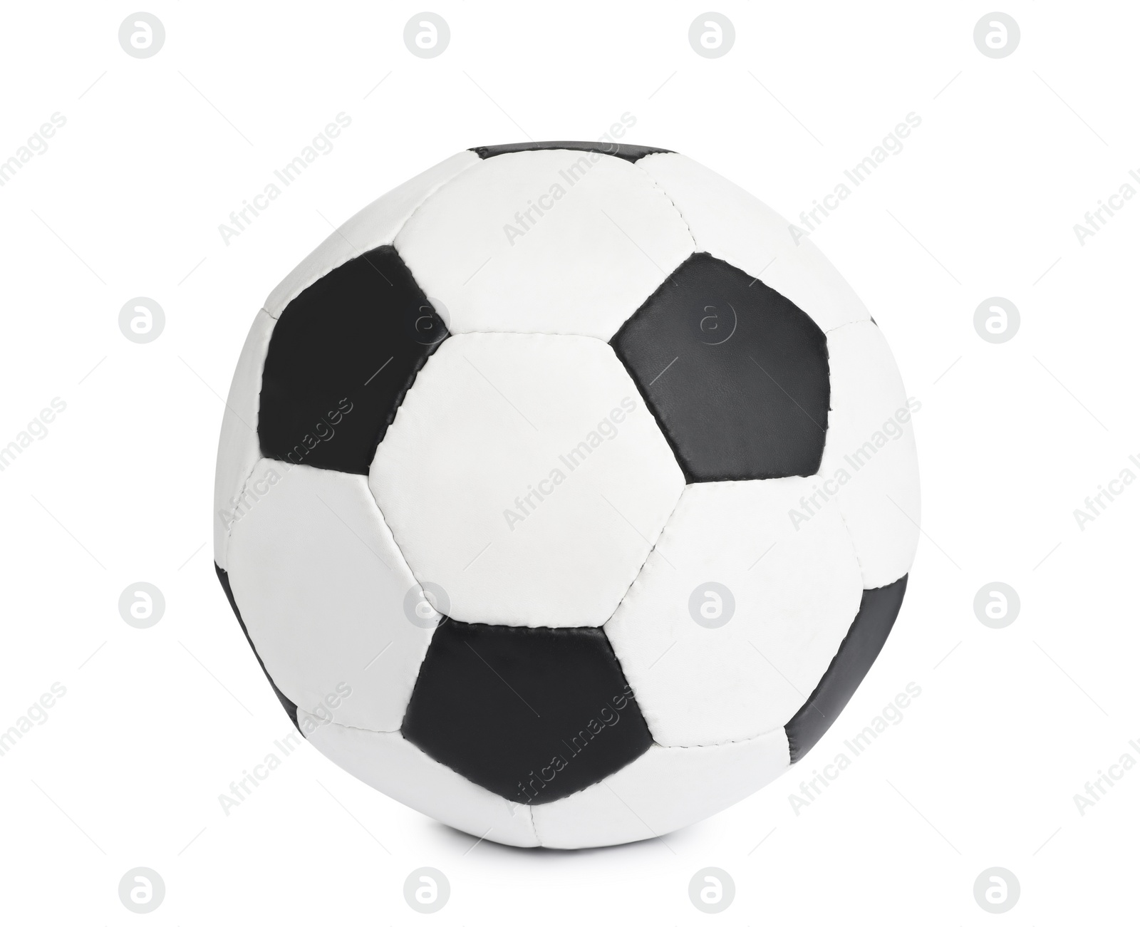 Photo of New soccer ball isolated on white. Football equipment