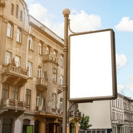 Blank citylight poster outdoors. Mockup for design