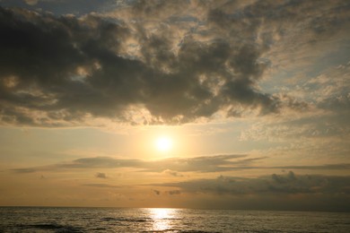 Photo of Picturesque view of sky with beautiful clouds over sea