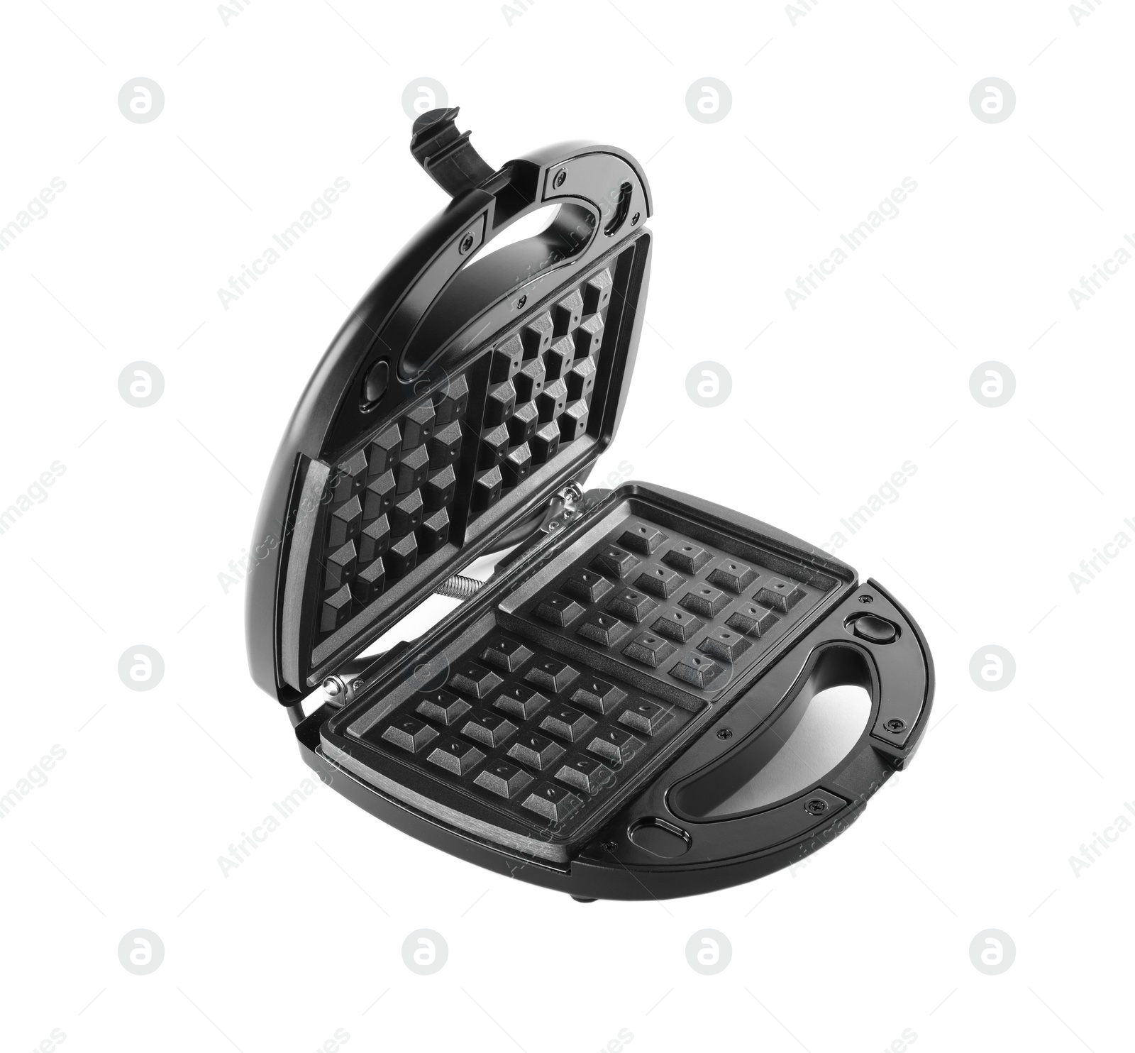 Photo of New modern waffle iron isolated on white