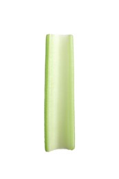 One slice of fresh celery stalk isolated on white
