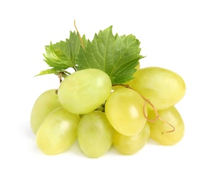 Photo of Fresh ripe juicy grapes isolated on white