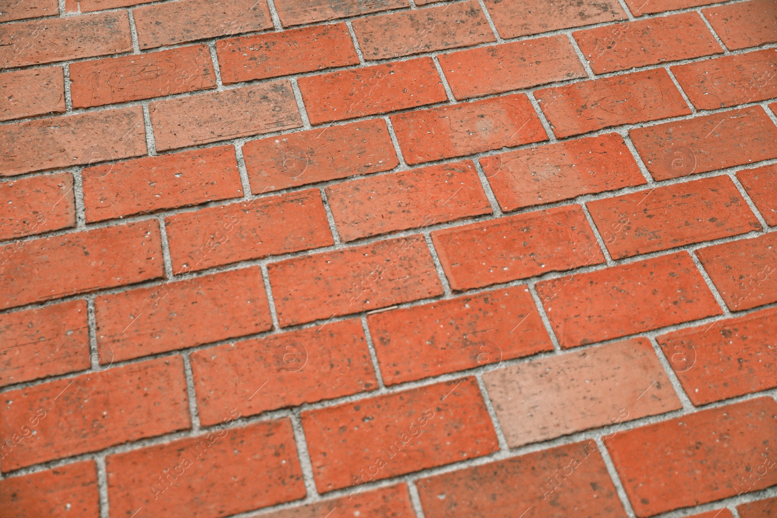 Photo of Texture of red brick wall as background, closeup