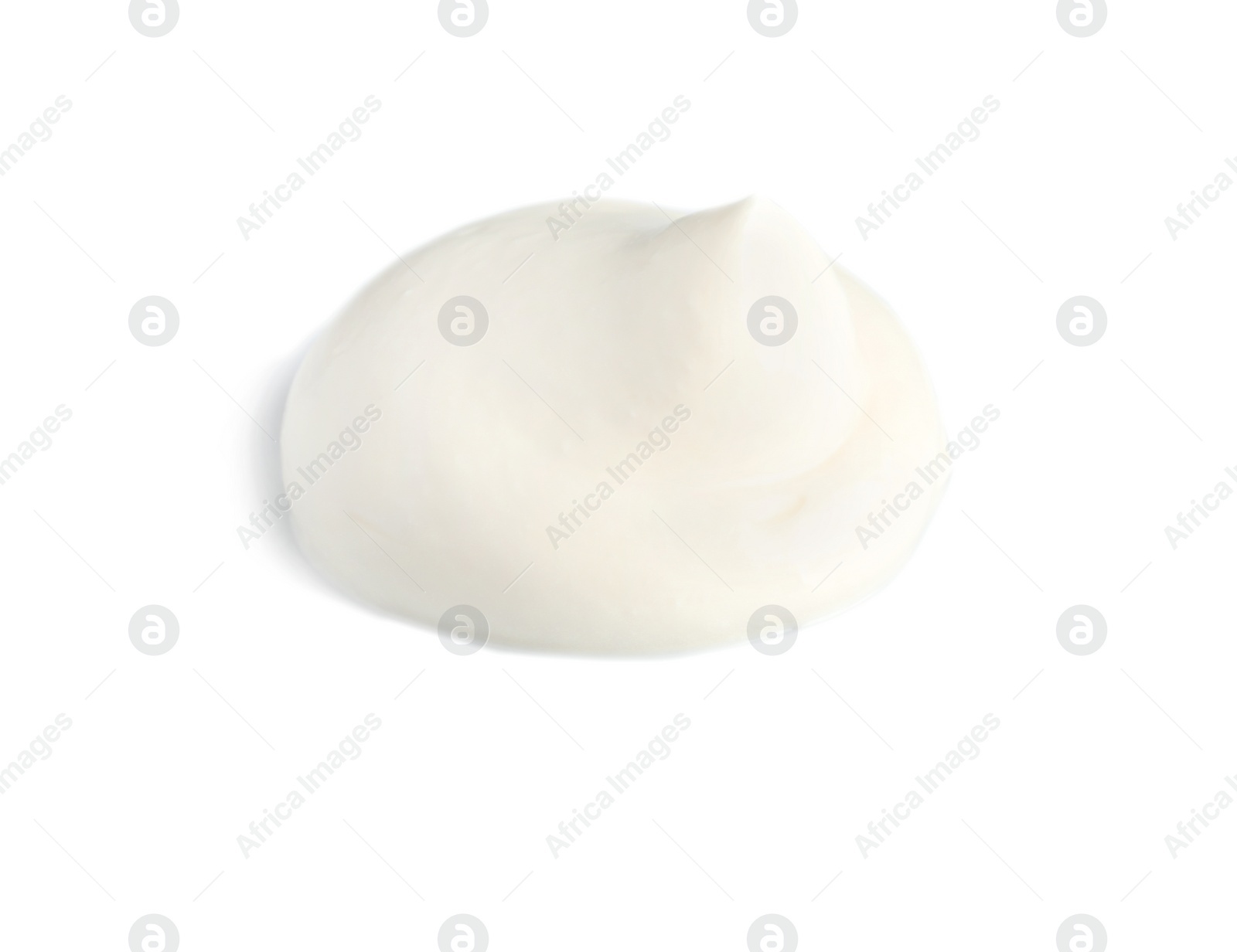 Photo of Delicious sour cream on white background. Dairy product