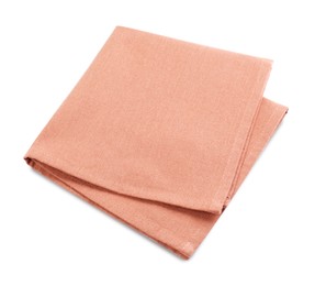 Stylish color fabric napkin isolated on white