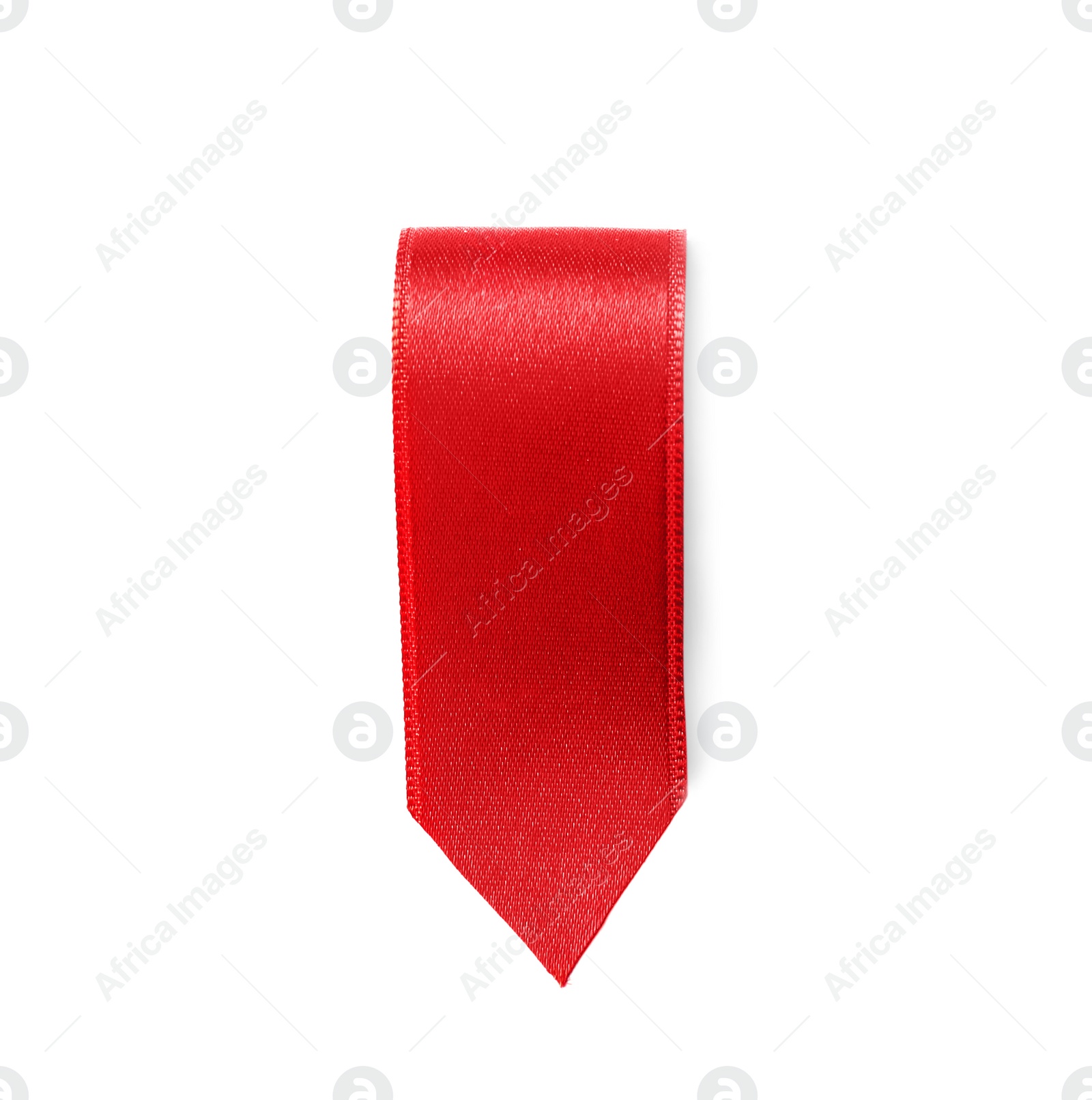 Photo of Beautiful satin ribbon on white background. Decor element