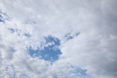 Photo of Picturesque view of beautiful blue sky with fluffy clouds