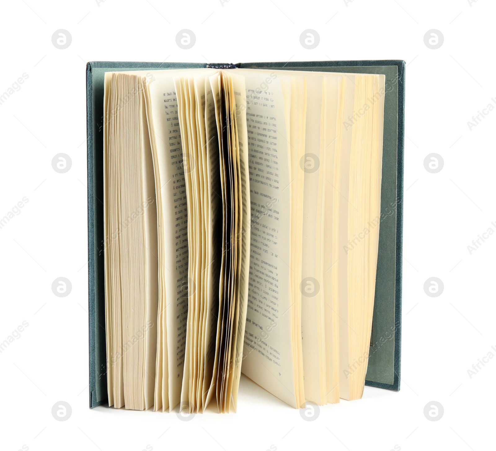 Photo of Book with hard cover isolated on white