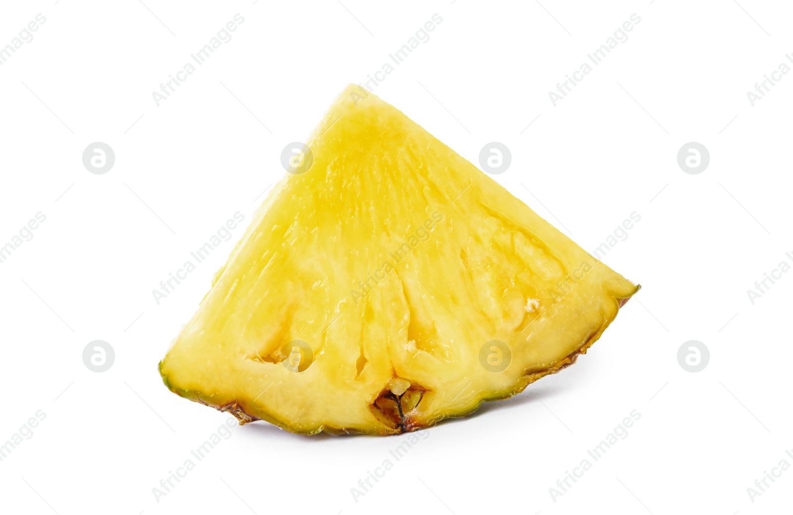 Photo of Slice of fresh pineapple isolated on white