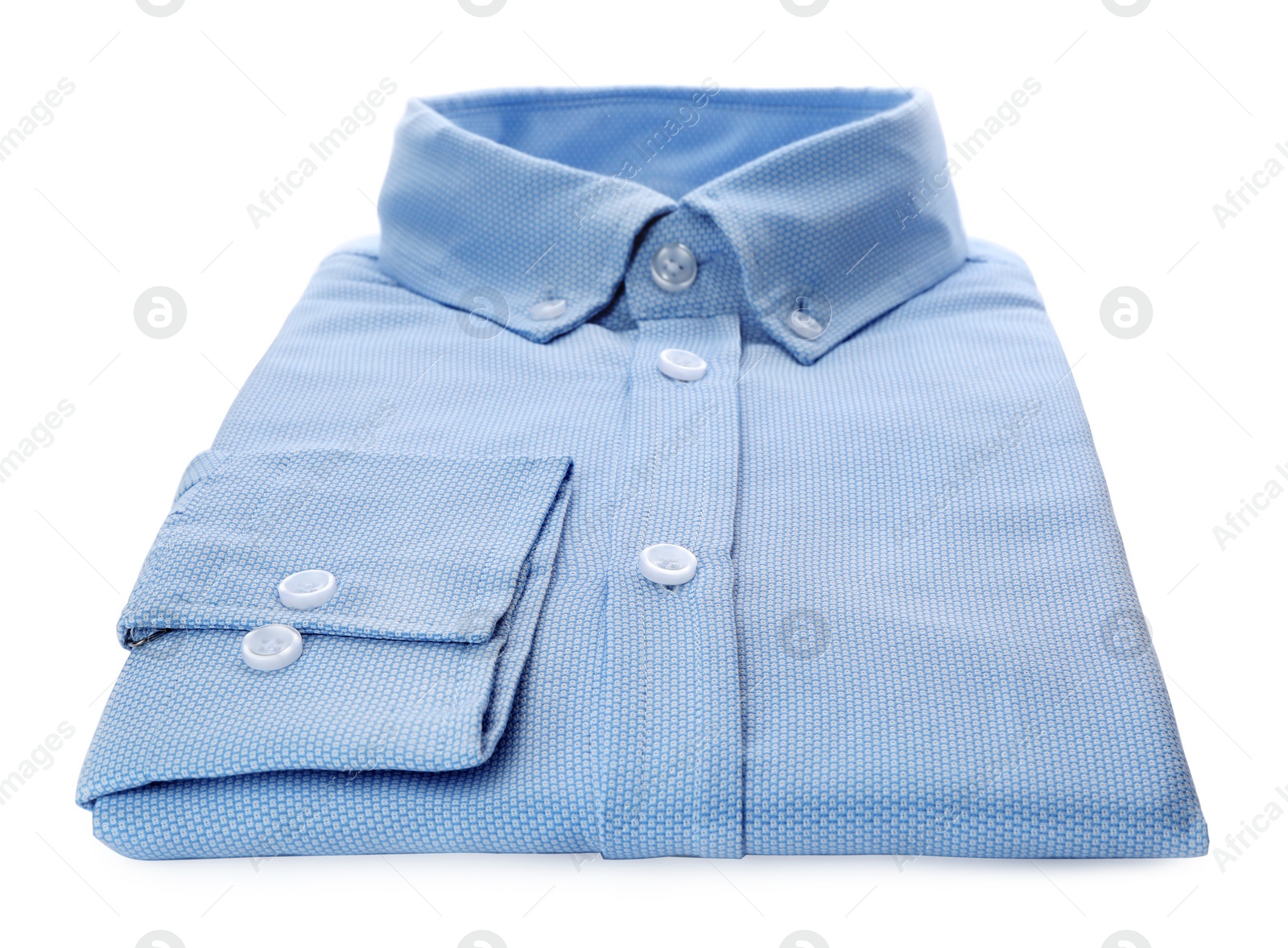 Photo of Male stylish light blue shirt isolated on white