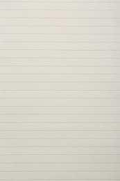 Photo of Lined notebook sheet as background, top view