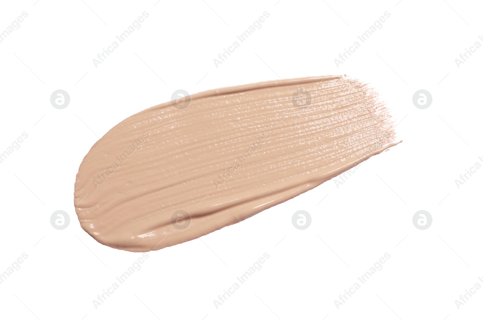 Photo of Smear of skin foundation isolated on white, top view