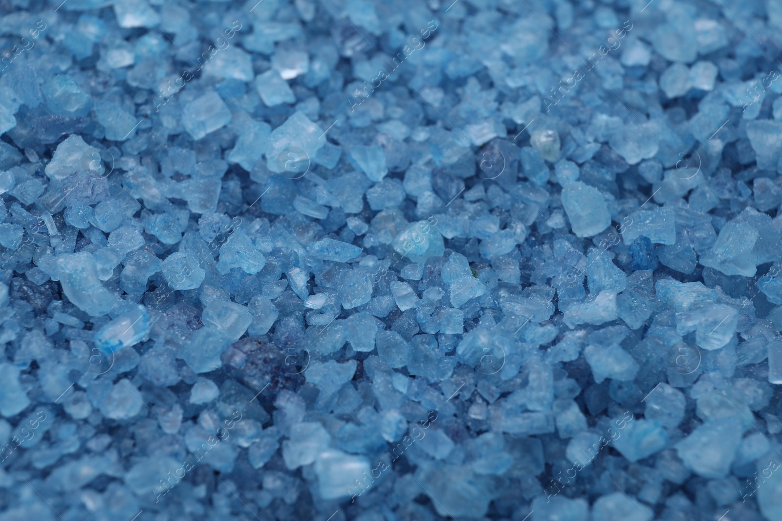 Blue sea salt as background, closeup view Photo of Blue sea salt as background, closeup view