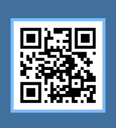 Illustration of QR code on blue background