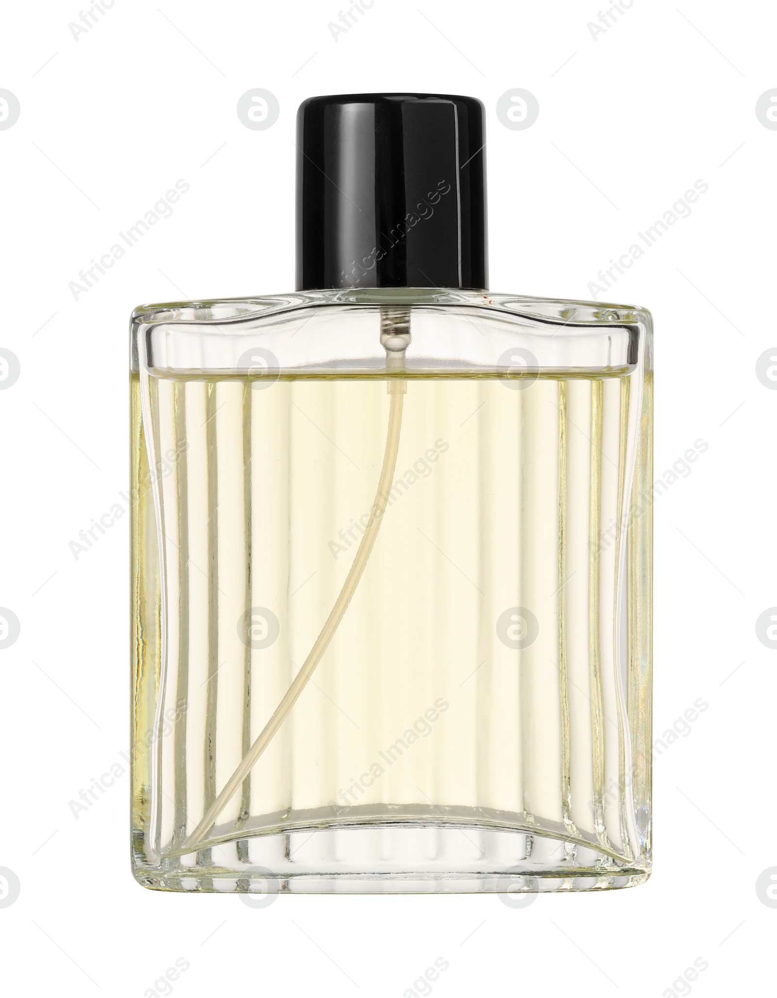 Photo of Luxury perfume in bottle isolated on white