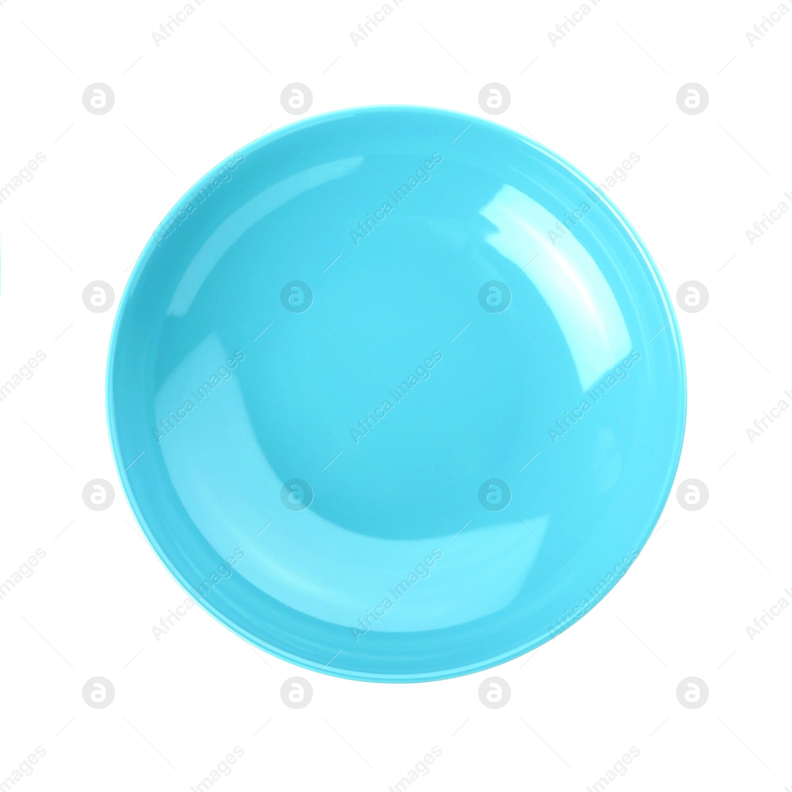 Photo of Empty clean ceramic plate isolated on white, top view