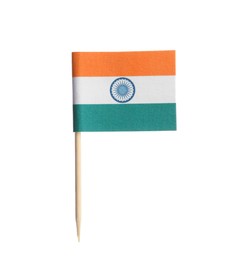 Photo of Small paper flag of India isolated on white