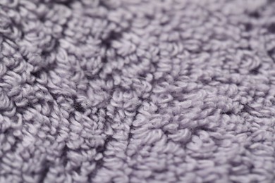 Texture of soft violet fabric as background, closeup