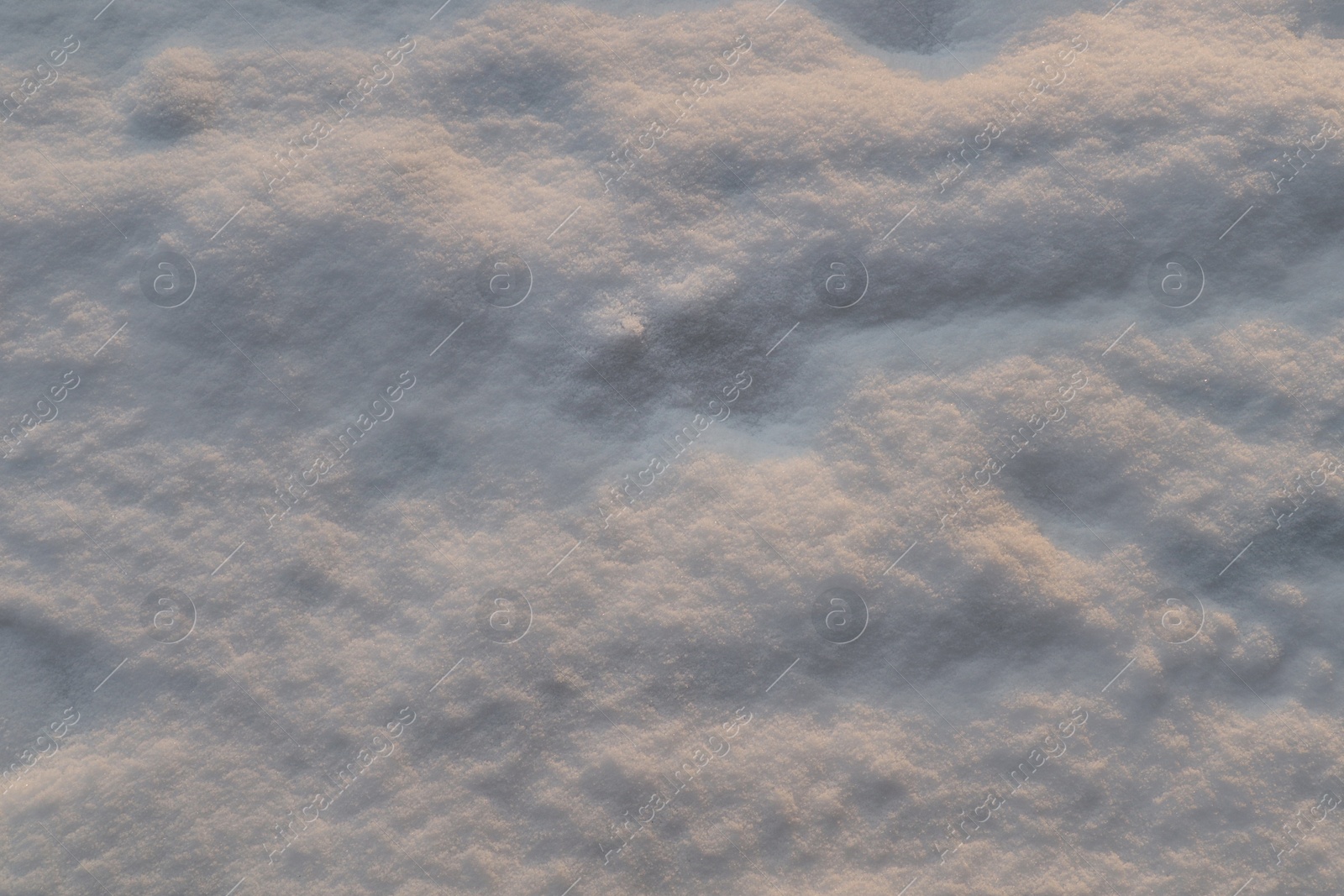 Photo of Beautiful snow as background, closeup view. Winter weather