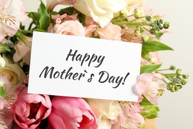 Happy Mother's Day greeting card and beautiful flowers