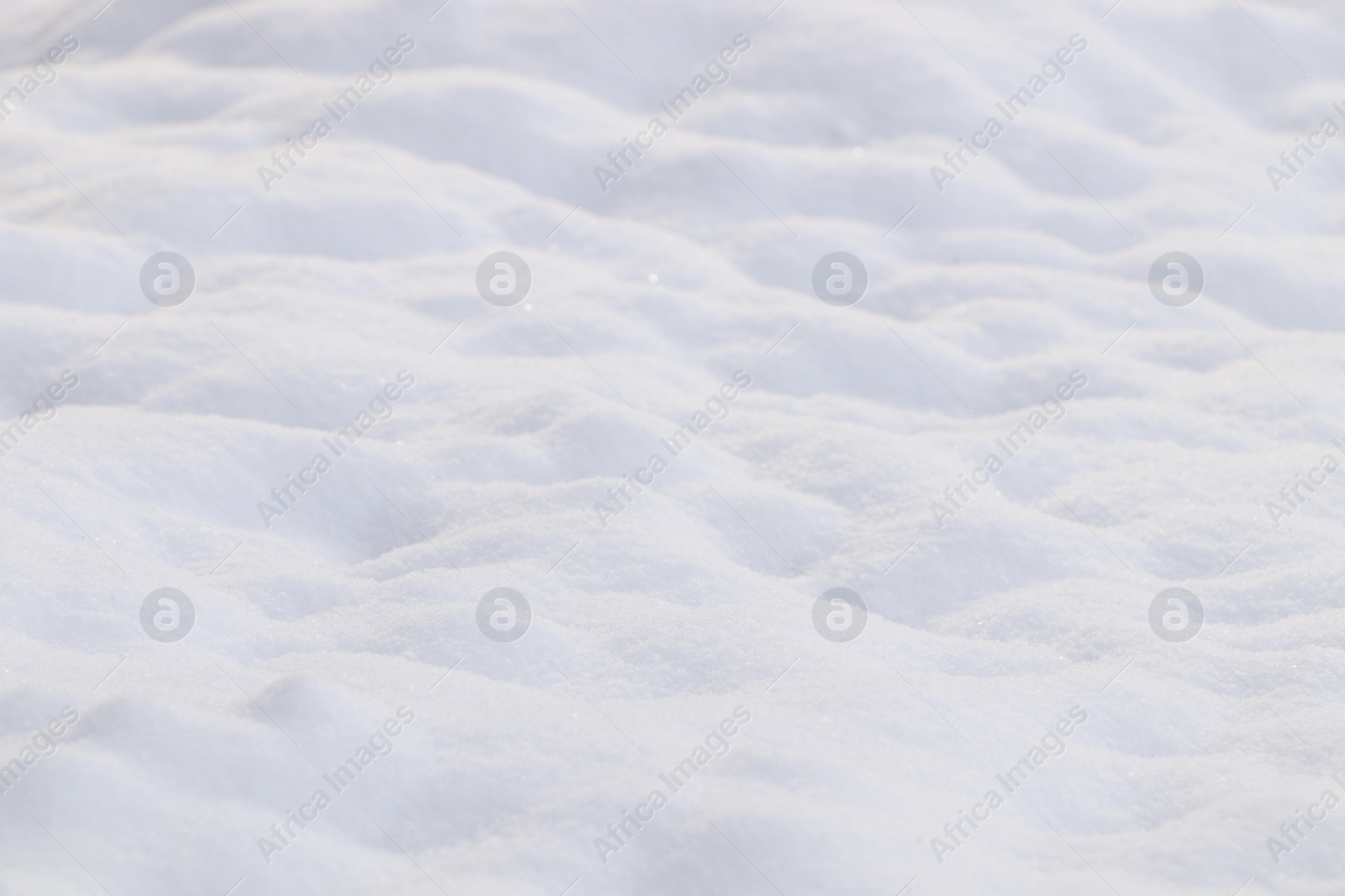 Photo of Beautiful snow as background, closeup. Winter weather