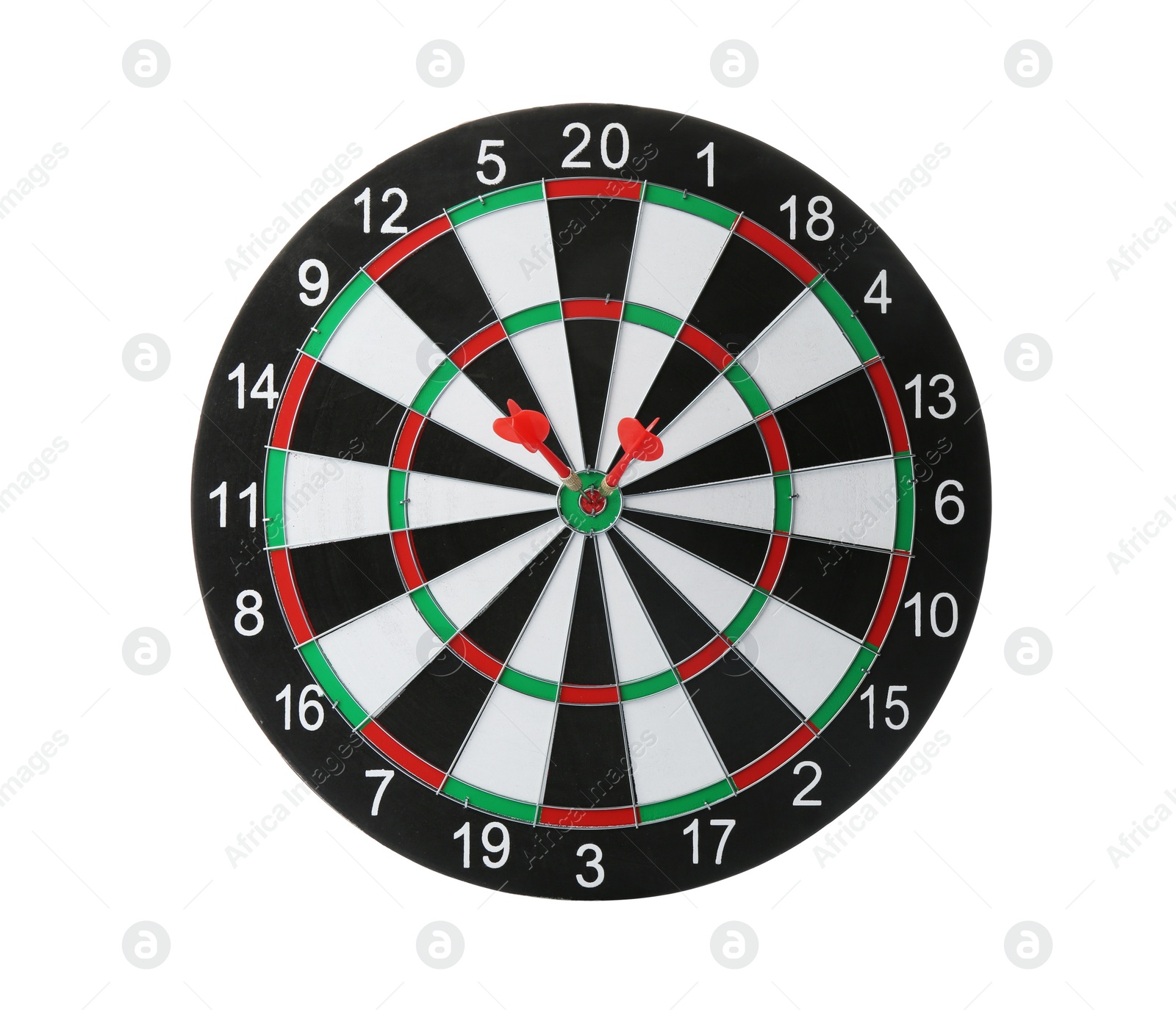 Photo of Dart board with color arrows hitting target