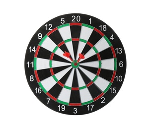 Photo of Dart board with color arrows hitting target