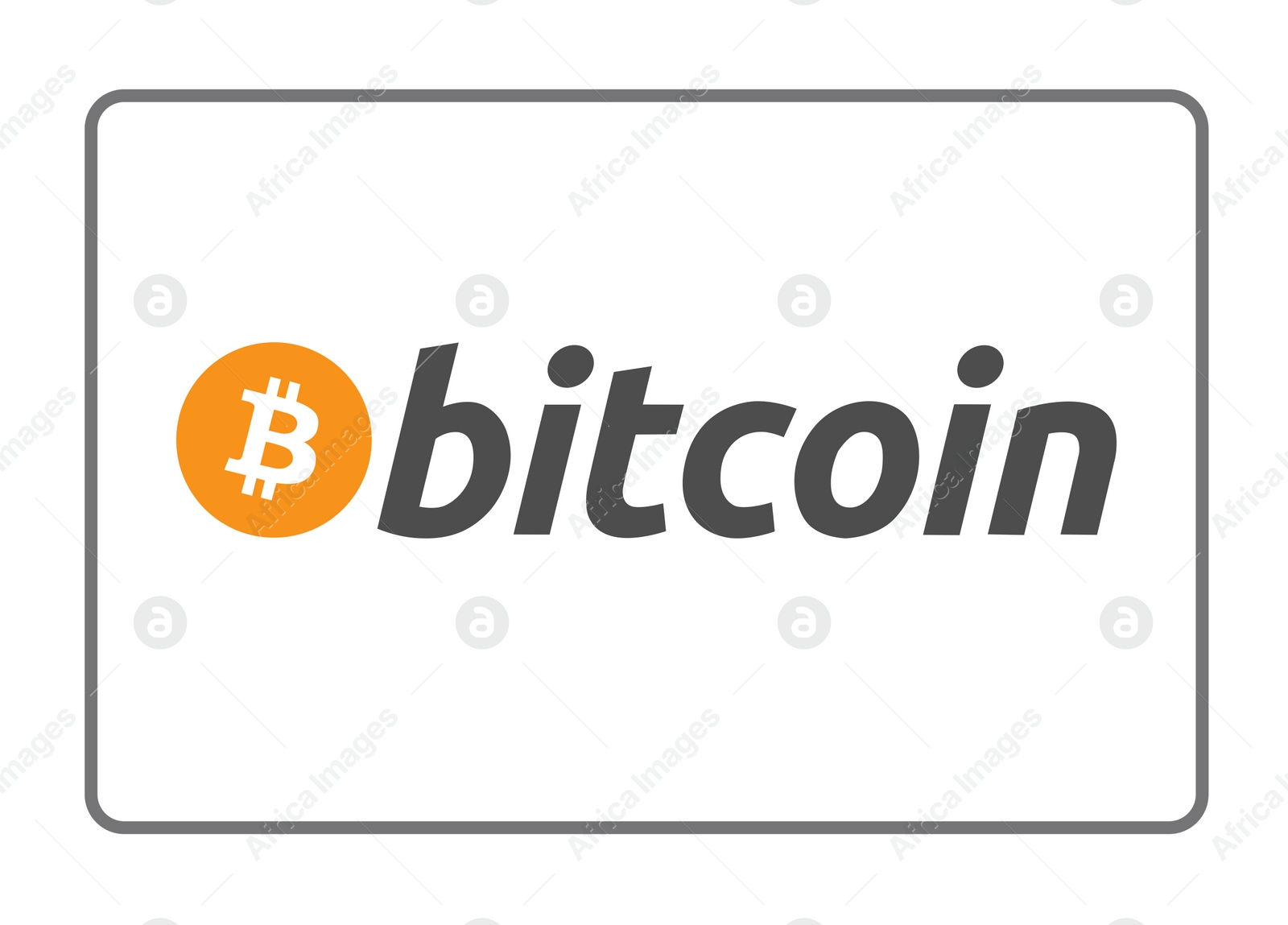 Illustration of MYKOLAIV, UKRAINE - JANUARY 18, 2021: Logotype of Bitcoin payment system on white background, illustration