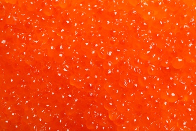 Photo of Delicious red caviar, closeup