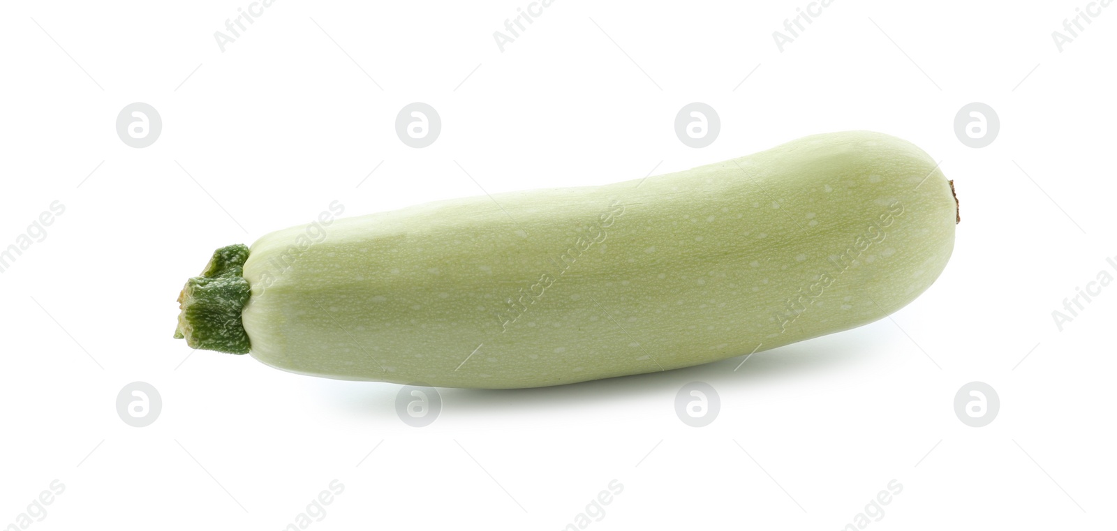 Photo of Fresh ripe zucchini squash on white background