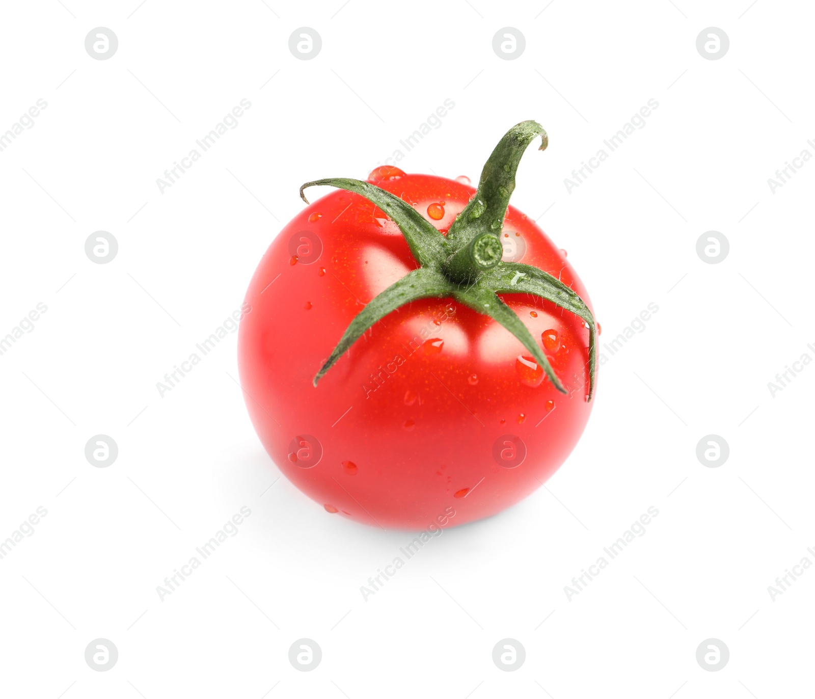 Photo of Fresh organic cherry tomato isolated on white