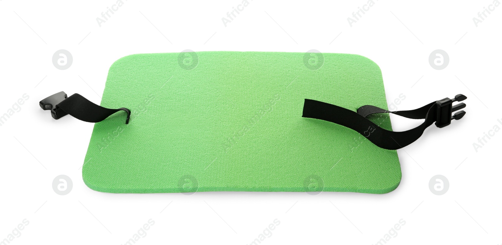 Photo of Green foam seat mat for tourist isolated on white