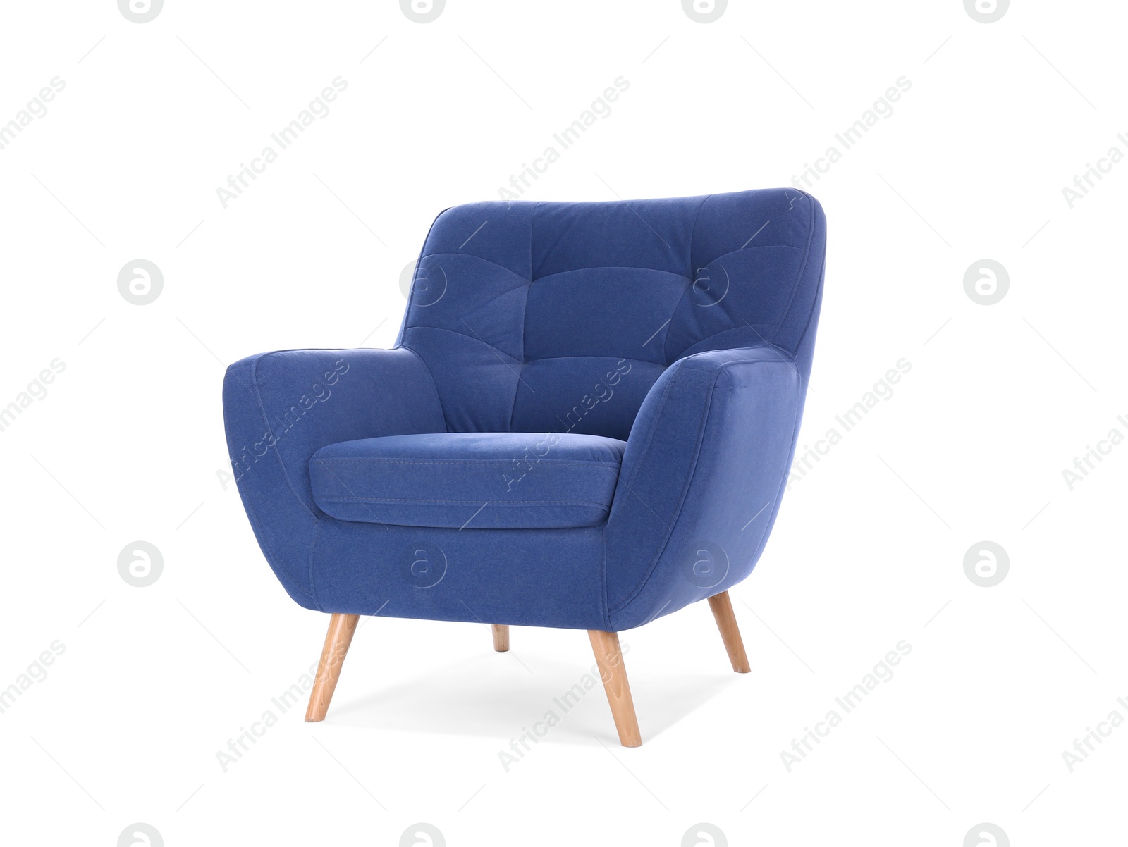 Photo of Comfortable armchair isolated on white. Interior element
