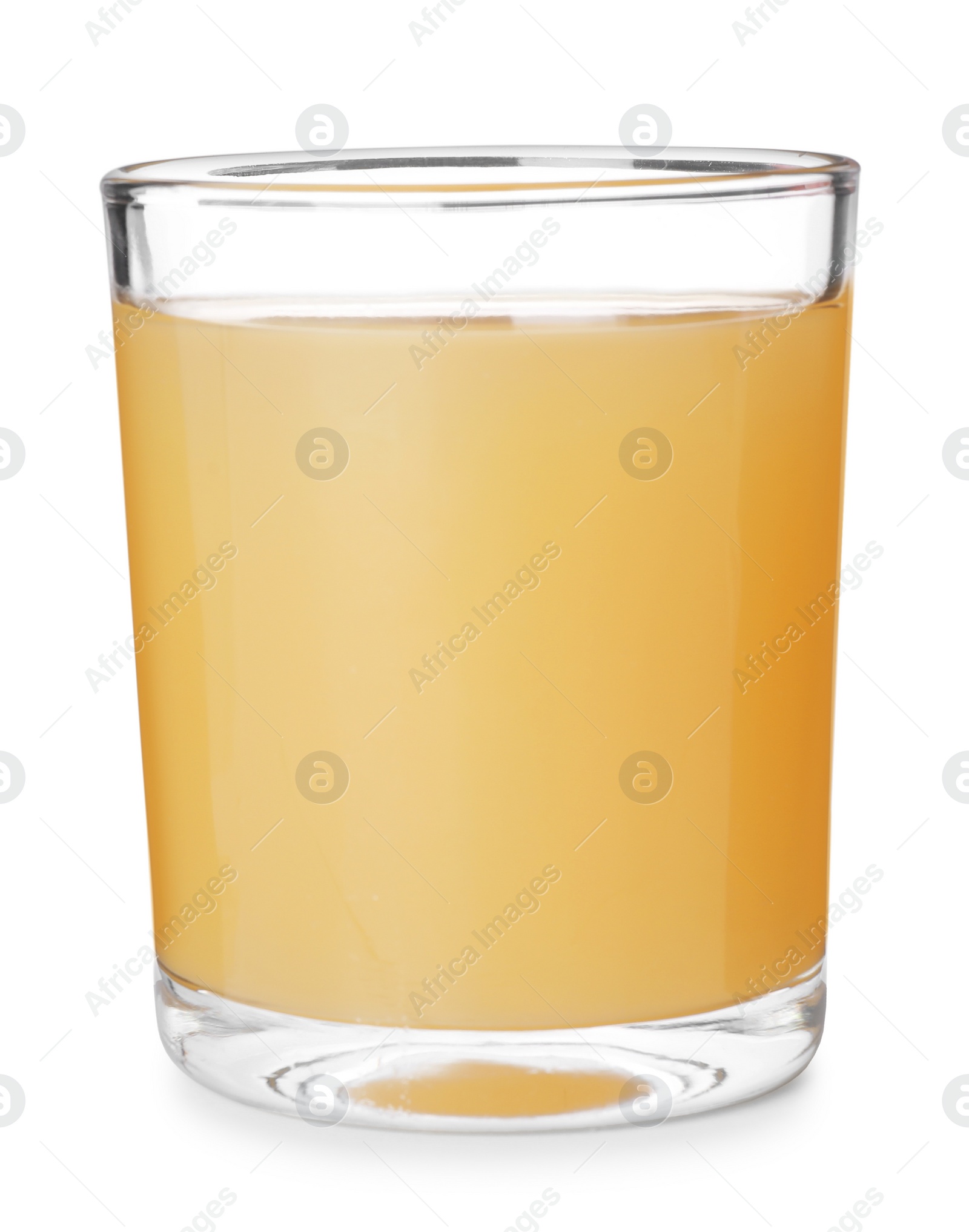 Photo of Glass of delicious juice isolated on white