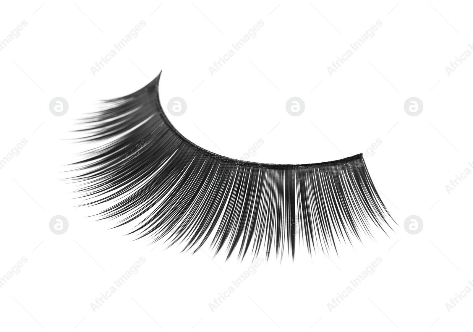 Photo of Fake eyelashes on white background. Makeup product