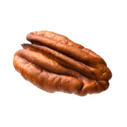 Photo of One tasty pecan nut isolated on white