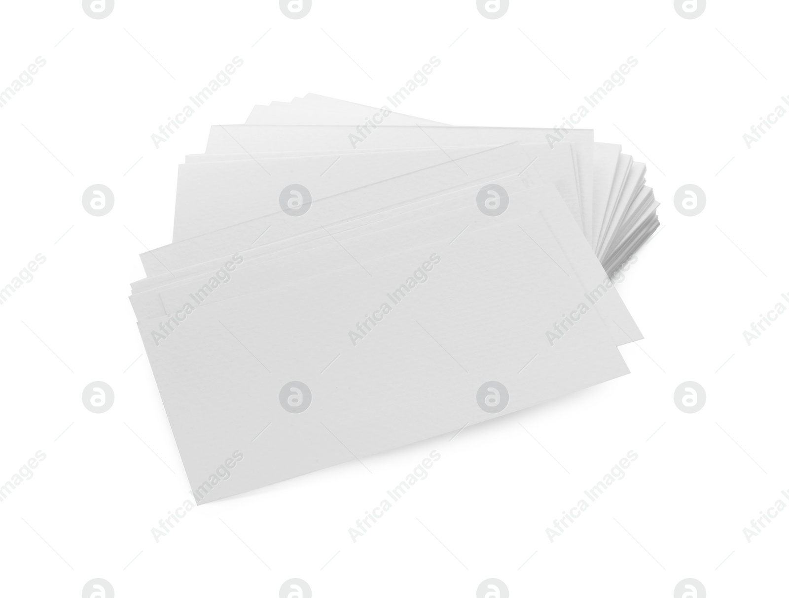 Photo of Blank business cards isolated on white. Mockup for design