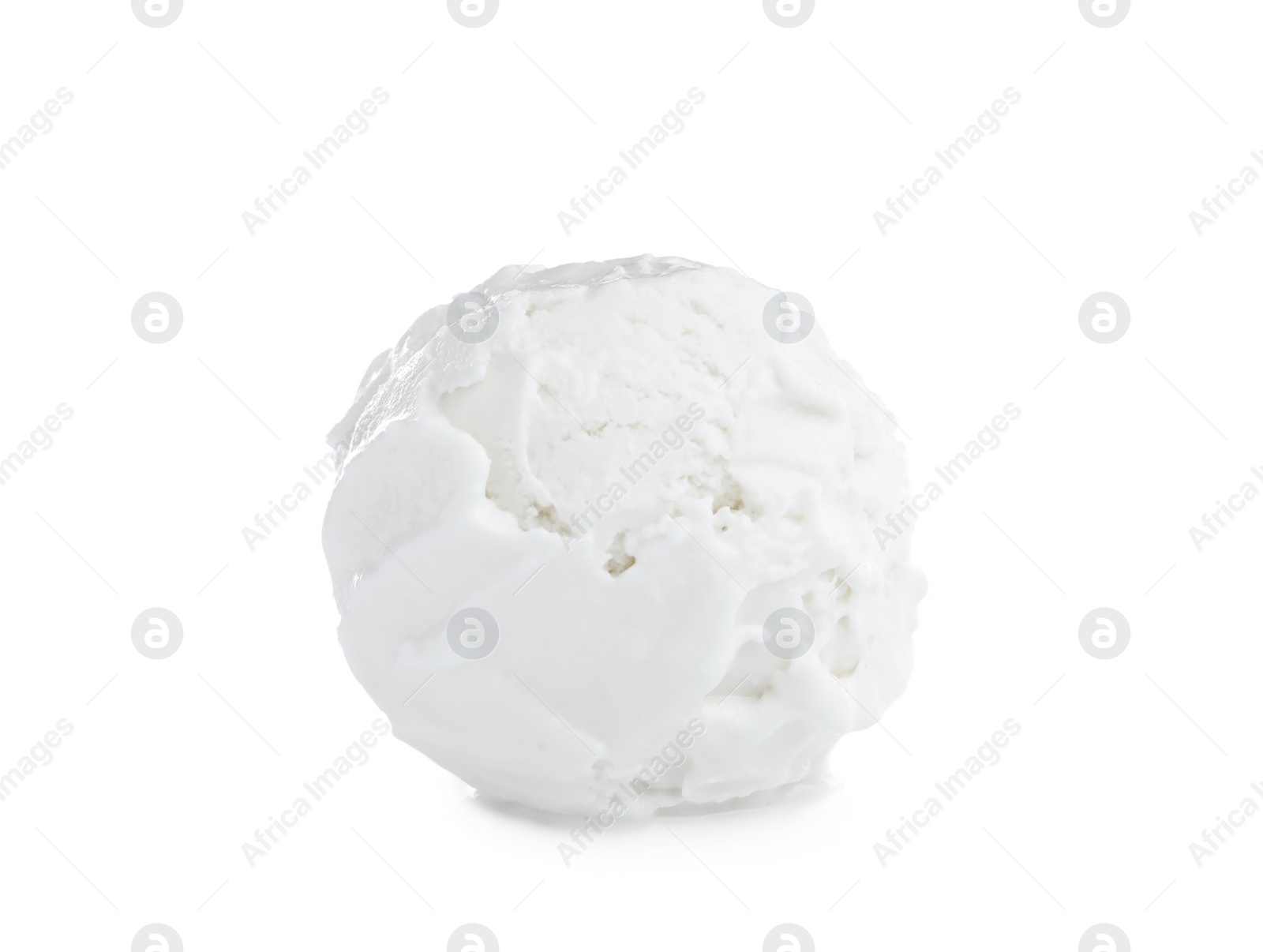 Photo of Scoop of delicious ice cream isolated on white