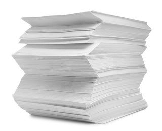 Photo of Stack of paper sheets isolated on white