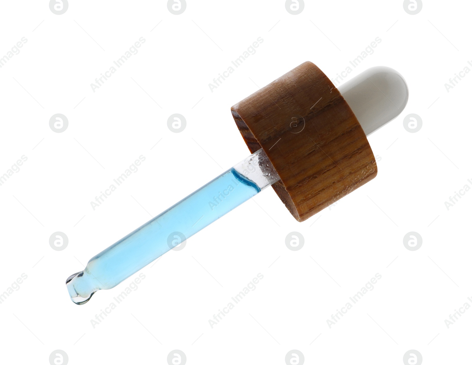 Photo of Pipette with face serum isolated on white