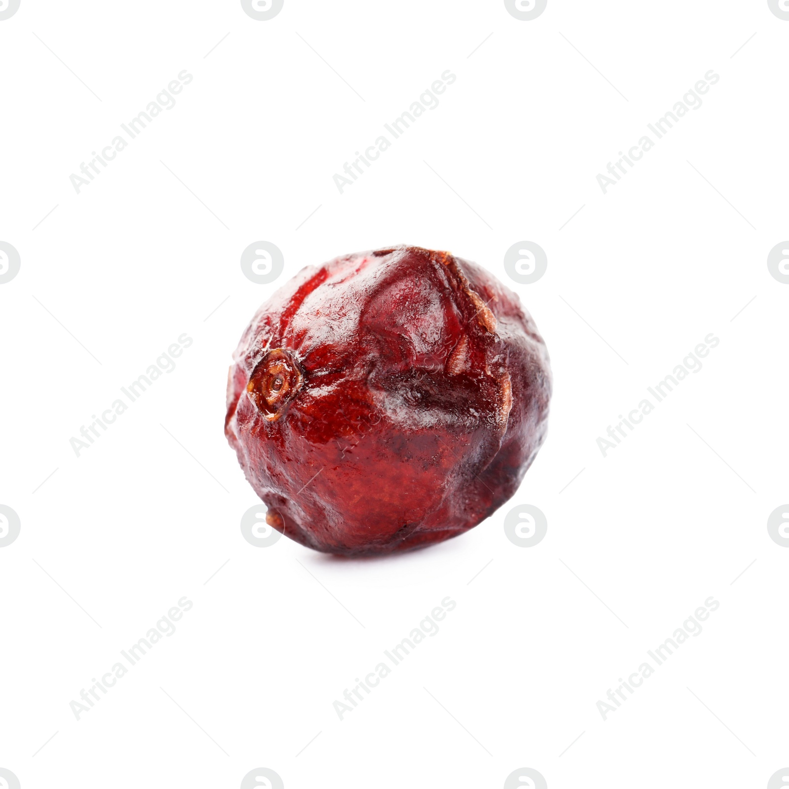 Photo of Dried cranberry isolated on white. Healthy snack