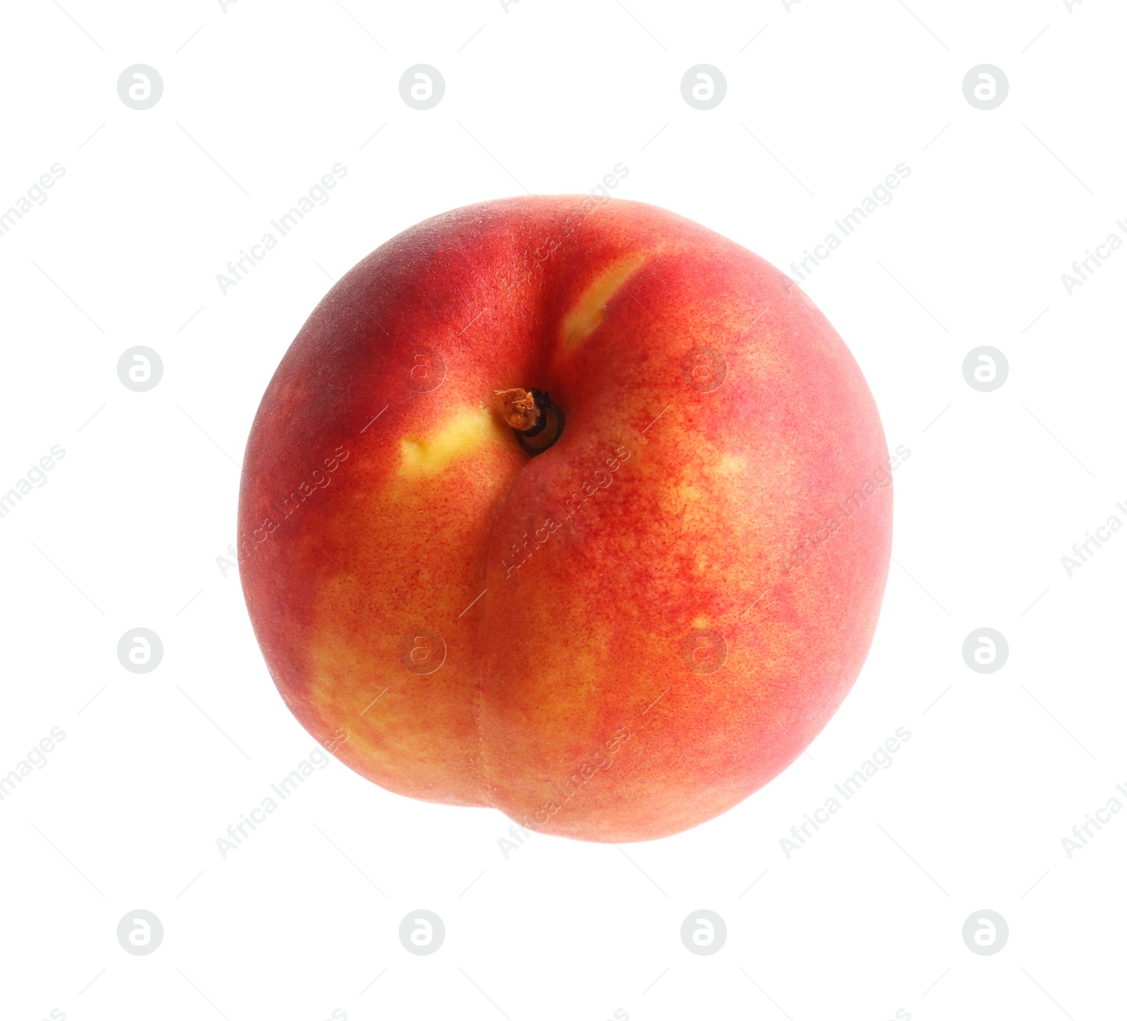 Photo of Delicious ripe juicy peach isolated on white