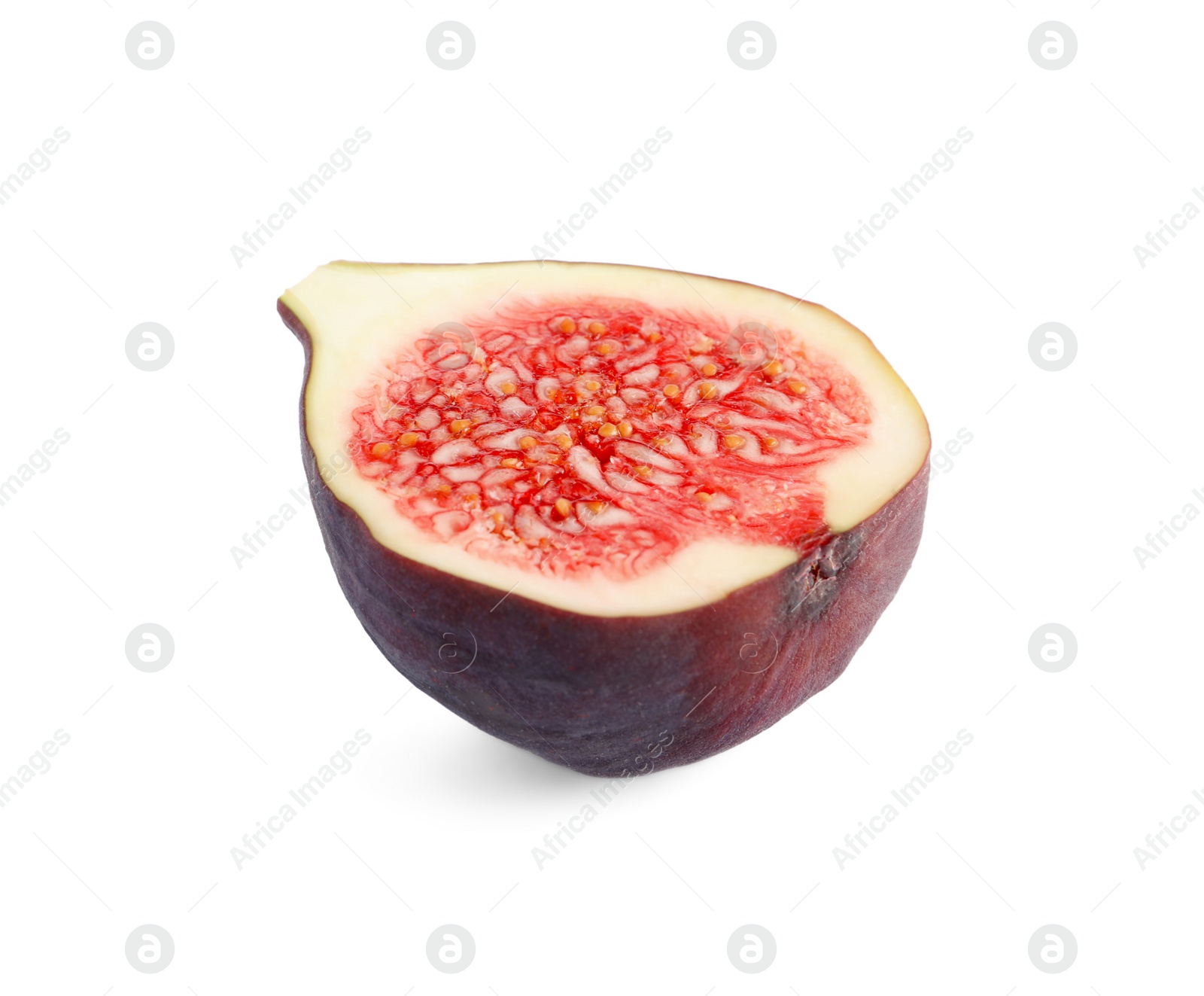 Photo of Half of fresh fig isolated on white