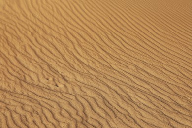 Photo of Closeup view of sand dune in desert as background