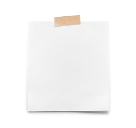 Blank notebook sheet and adhesive tape isolated on white