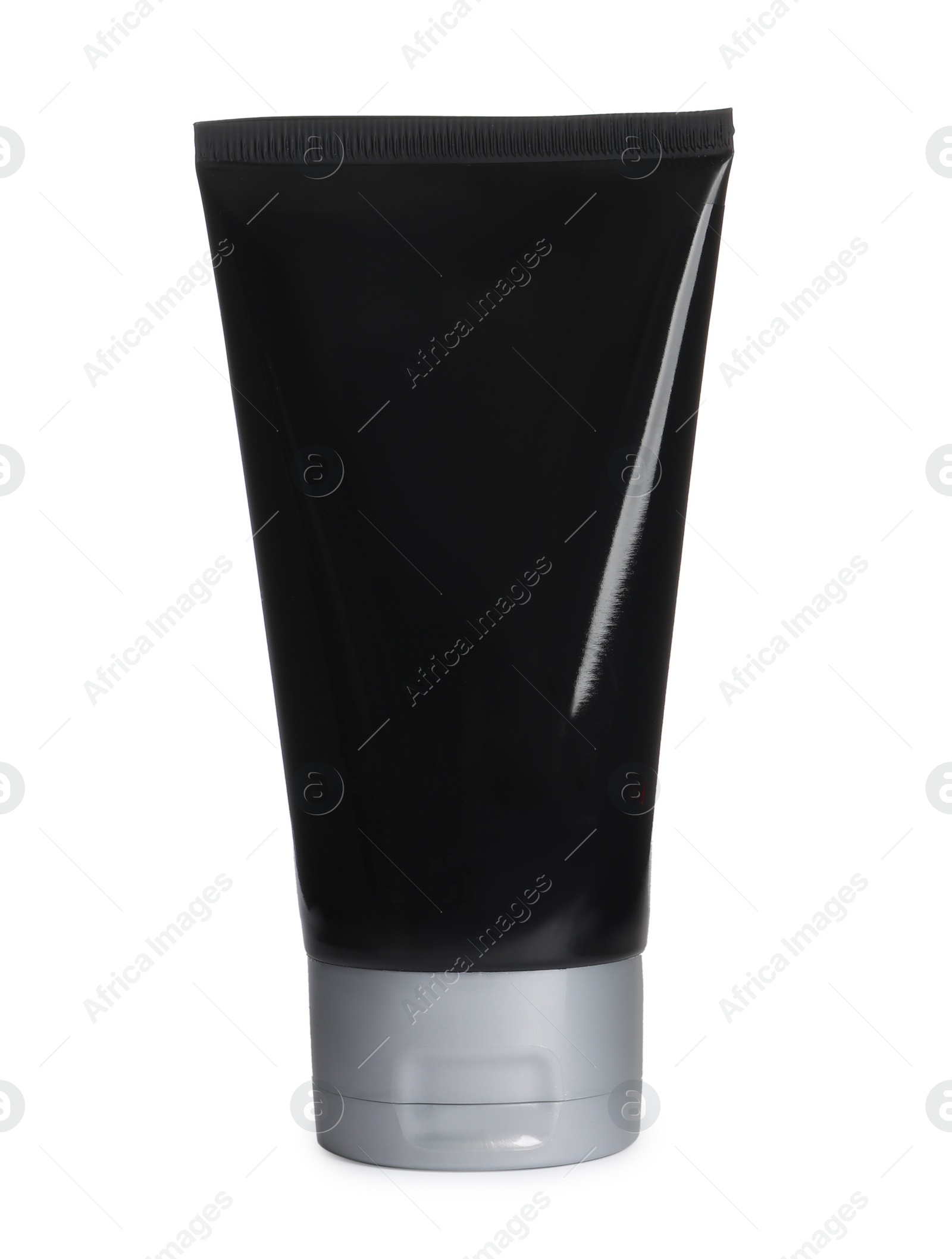 Photo of Tube of men's facial cream isolated on white. Mockup for design